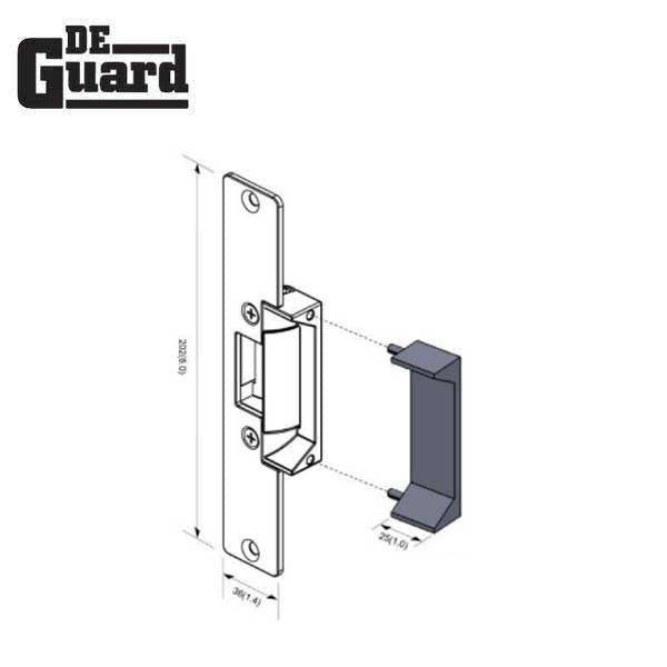 UL Listed Electric Strike Kit w/ 2 Face Plates - Adjustable Fail Safe / Fail Secure - Adjustable 12/24VDC - Grade 1