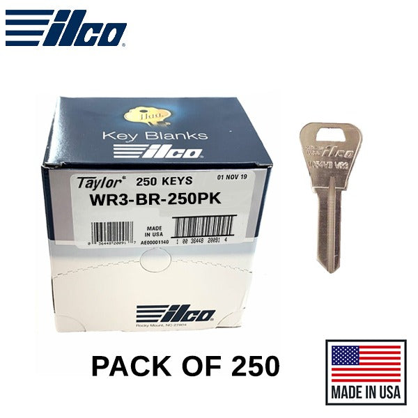 WR3-BR WEISER Key Blank 250 Pack - ILCO