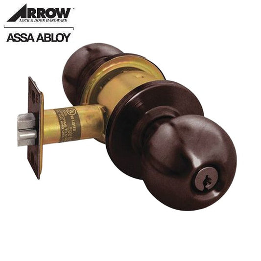 Arrow - RK Series Deadbolt - 2 3/8" Backset - Oil Rubbed Bronze - Entrance - Schlage C Keyway - Grade 2