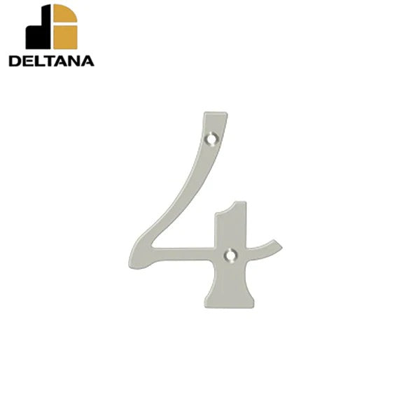 Deltana - 4" Numbers - Solid Brass - Optional Finish