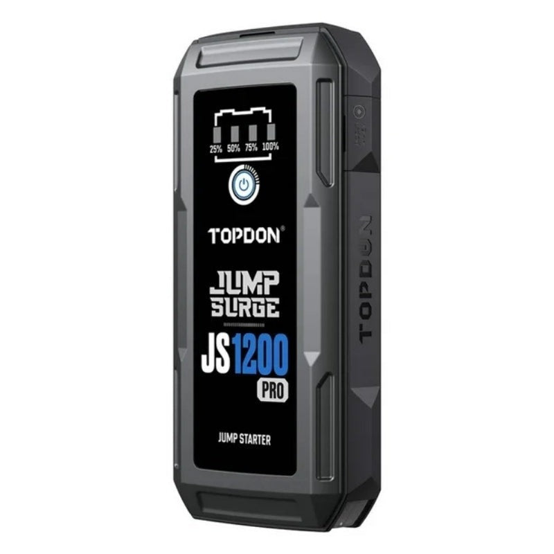 TOPDON - JS1200 - 1800 Peak Amp Battery Jumpstarter - Power Bank and Flashlight