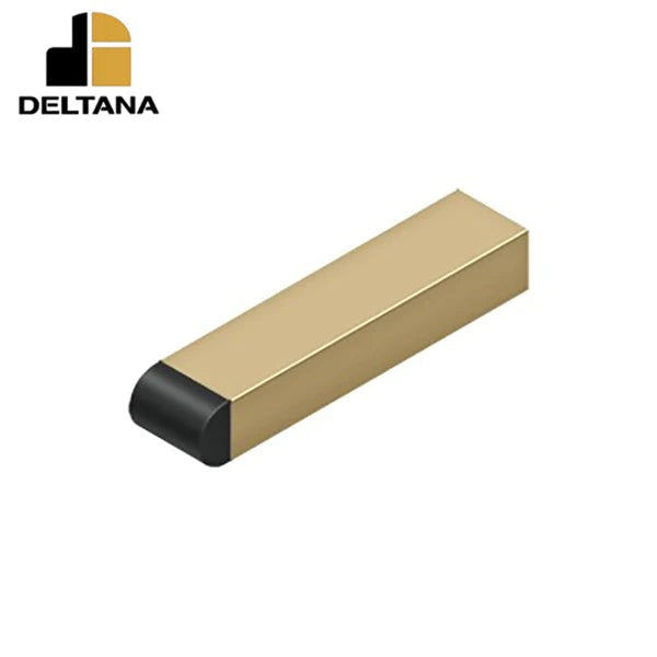 Deltana - 4" Contemporary Half-Cylinder Tip Baseboard Bumper - Solid Brass - Optional Finish