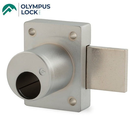 Olympus - 754LC - Deadbolt Door & Drawer Cabinet Locks for Sargent Original Cylinders - Less Cylinder - 1-3/8" Cylinder Length - Satin Chrome - Grade 1