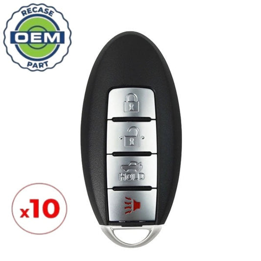 10 x 2007-2014 Nissan Altima / Maxima / 4-Button Smart Key / PN: 285E3-JA05A / KR55WK48903 (OEM Recase)