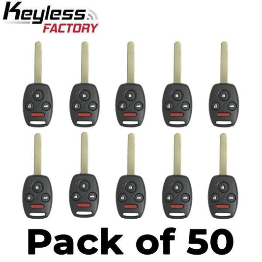 50 x 2008-2014 Honda Acura / 4-Button Remote Head Key / MLBHLIK-1T / (AFTERMARKET) (Bundle of 50)
