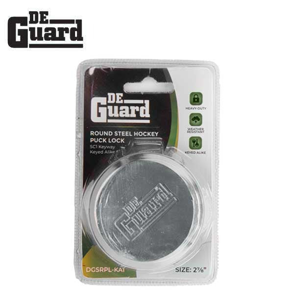 Premium - Round Steel Hockey Puck Lock - Shackleless - SC1 Keyway - Keyed Alike #1