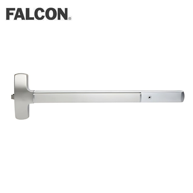 Falcon - 25-R-EO - Rim Exit Device - Exit Only - 48" - Hex Dogging - 299 Strike - 626/US26D Satin Chrome Finish - Grade 1