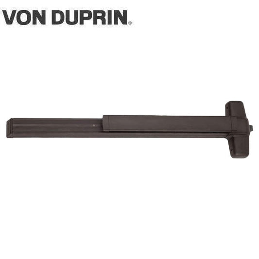 Von Duprin - QEL99EO-3-26D - Rim Exit Device - Quiet Electronic Latch Retraction - Exit Only - Less Trim - Dark Bronze Anodized - Compatible with Metal or Wood Doors