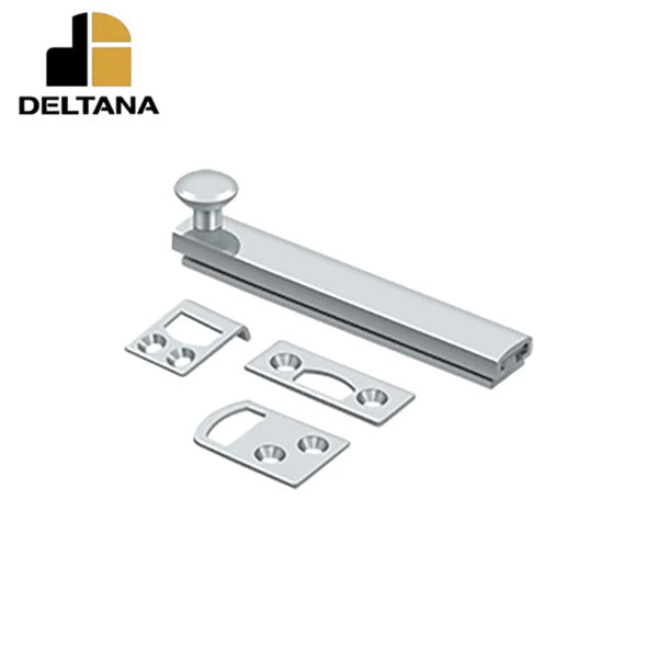 Deltana - 4" Surface Bolt - Concealed Screw - Heavy Duty - Optional Finish