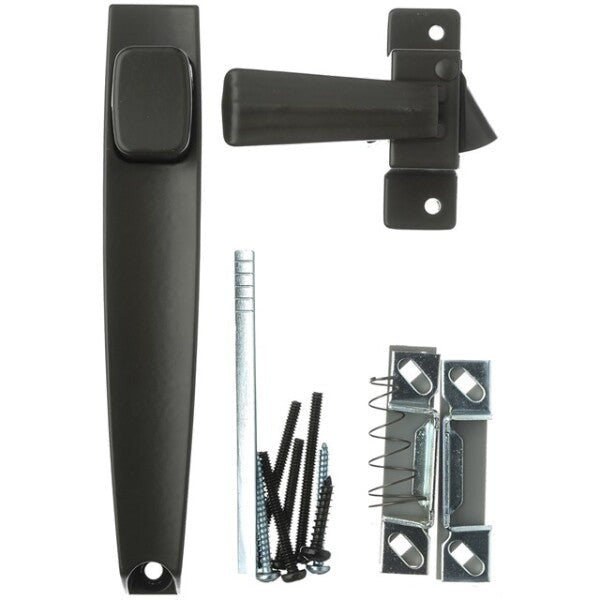 Wright - V333 - Push Button Latch For Screen and Storm Doors - Out Swinging - Wood / Metal Doors - Optional Finish