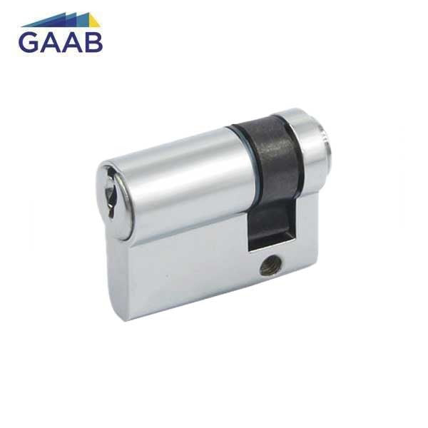 GAAB - I292-29 - Half Euro Profile Cylinder - Single Sided - Satin Chrome - (Yale R6) (40mm)