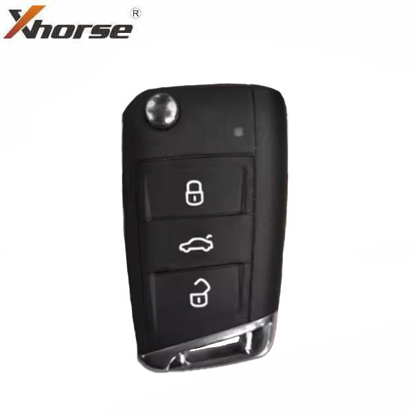 Universal VW MQB5EN Style / 3-Button / Remote Flip Key for VVDI Key Tool – (Wired) (Xhorse)