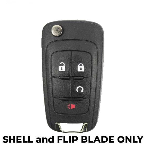 2010-2019 Chevrolet / 4-button Flip Key SHELL for OHT01060512 (AFTERMARKET)