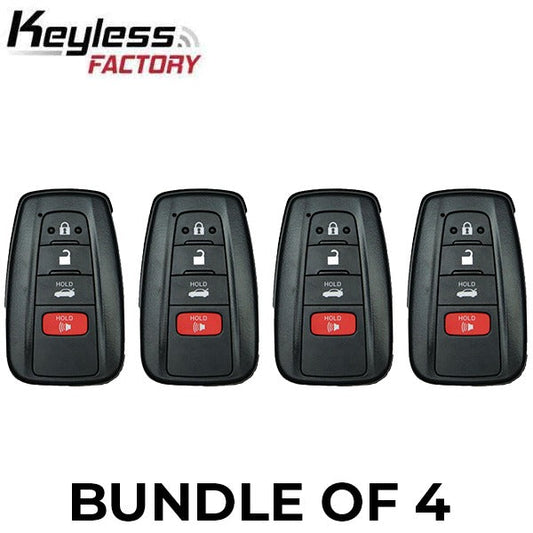 4 x 2019 Toyota Avalon / 4-Button Smart Key / HYQ14FBE / 0410 (AFTERMARKET) (BUNDLE OF 4)