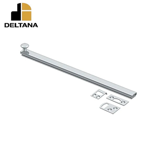 Deltana - 12" Surface Bolt - Concealed Screw - Heavy Duty - Optional Finish