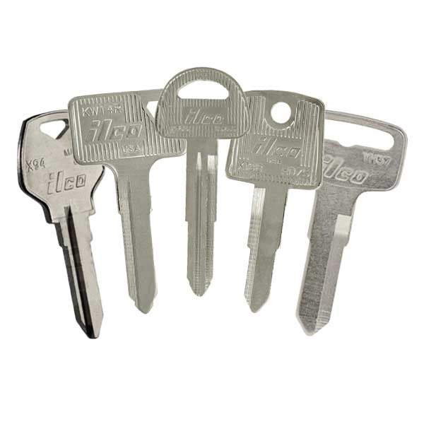 Ilco - Motorcycle Keys Assortment - Metal Head Keys (Bundle of 310)