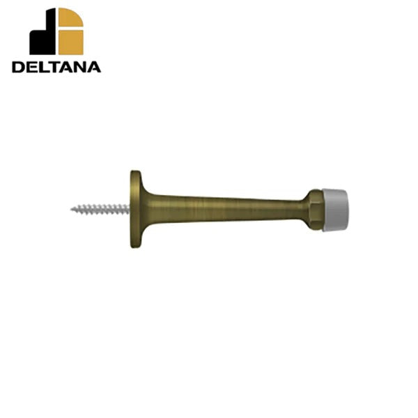 Deltana - 3-1/4" Baseboard Door Bumper - Solid Brass - Optional Finish