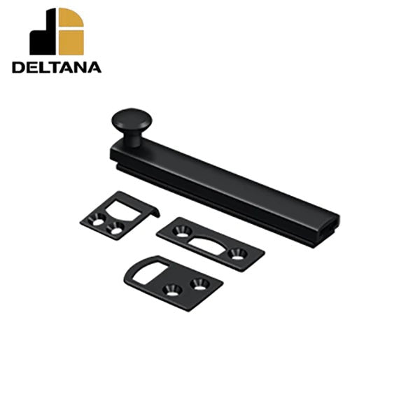 Deltana - 4" Surface Bolt - Concealed Screw - Heavy Duty - Optional Finish