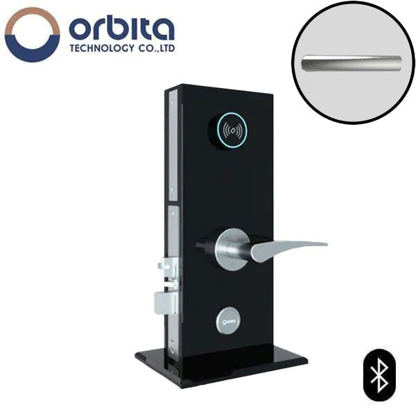 Orbita - S3074SBT - Mortise Hotel Lock - SPLIT Design - Bluetooth & RFID - Optional Lever Style - 6 VDC - Optional Finish - Grade 2