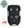 10 x 2019-2023 Chevrolet / 5-Button Smart Key / PN: 13508398 / HYQ1EA (OEM Recase)