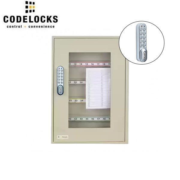 CodeLocks - Key Secure View Padlock Cabinet w/ KL1000 - Portable - Keyless Access - Private & Public Function - Master & User - Optional Cabinet Size