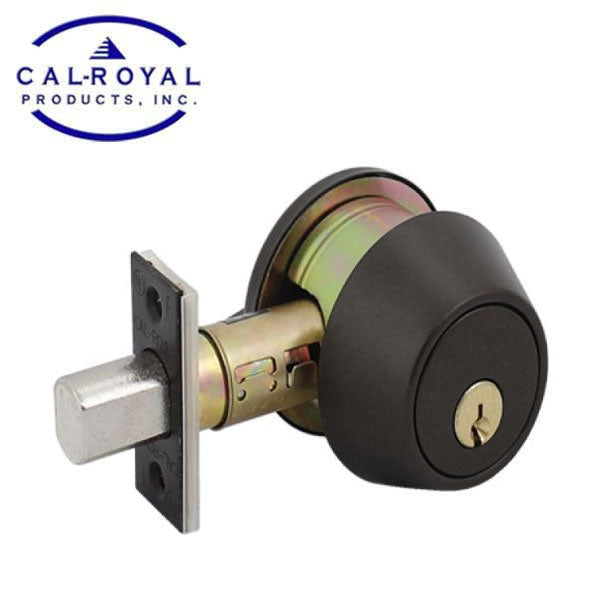 Cal-Royal - Maximum Security Deadbolt - Single Cylinder - Heavy Duty - Black Coated - Grade 2