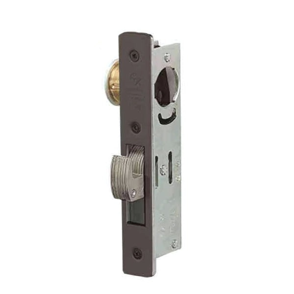 AdamsRite - MS1850A - Deadbolt 1-1/8 Backset - Hookbolt - Flat Faceplate - Dark Bronze Anodized