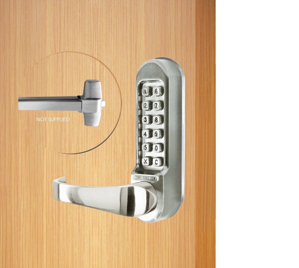 CodeLocks - CL500 - Mechanical Lock Exit Trim - Heavy Duty - Optional Backset - Panic Access Kit - Optional Finish