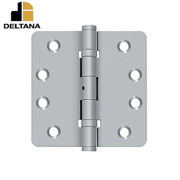 Deltana - 4" x 4" x 1/4" Radius Hinge - Ball Bearing - NRP - Solid Brass - 0.129 Thickness - Optional Finish