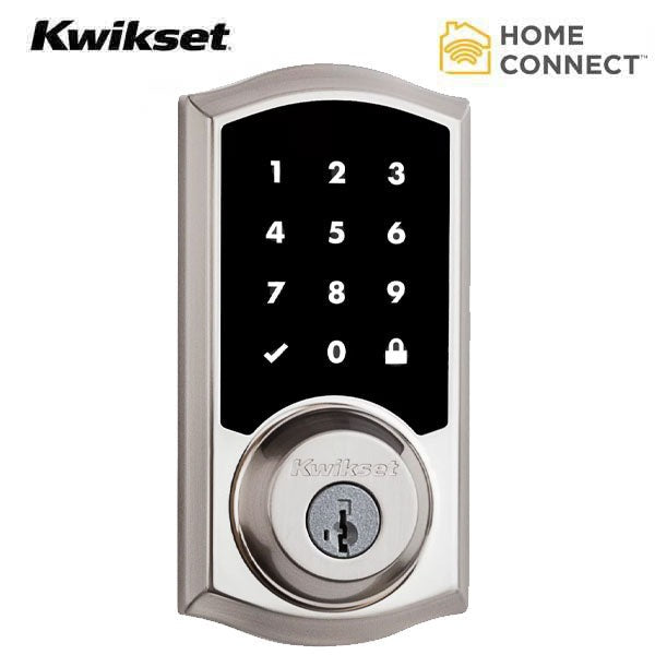 Kwikset - SmartCode 916TRL - Traditional Electronic Deadbolt - 15 - Satin Nickel - Home Connect (Amazon Key Edition)