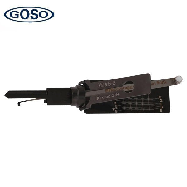 GOSO - AKK Lishi Style 2-in-1 Pick and Decoder - Yale 5 - 5-Pin - Rim Cylinder