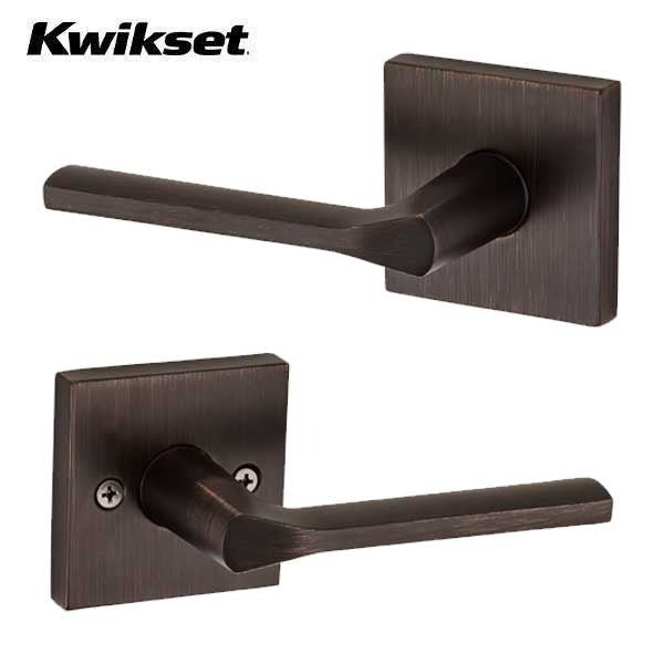 Kwikset - Lisbon Lever Set - Square Rose - Optional Finish - Optional Function - Grade 2