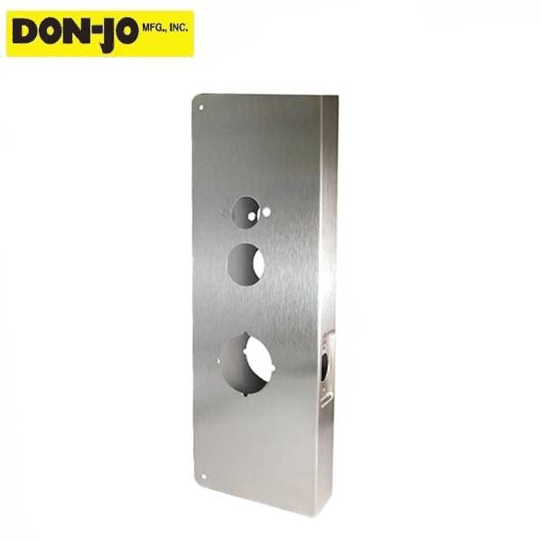 Don-Jo - 15CW - 2 Hole Wrap Around Plate - 15" Height - 2-3/4" Backset - Stainless Steel