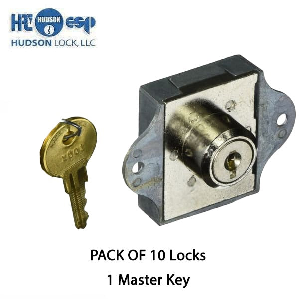 HPC - Desk / Drawer / Cabinet MK DeadBolt - 10 Pack - w/ One - 11083 - Master Key