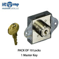 HPC - Desk / Drawer / Cabinet MK DeadBolt - 10 Pack - w/ One - 11083 - Master Key