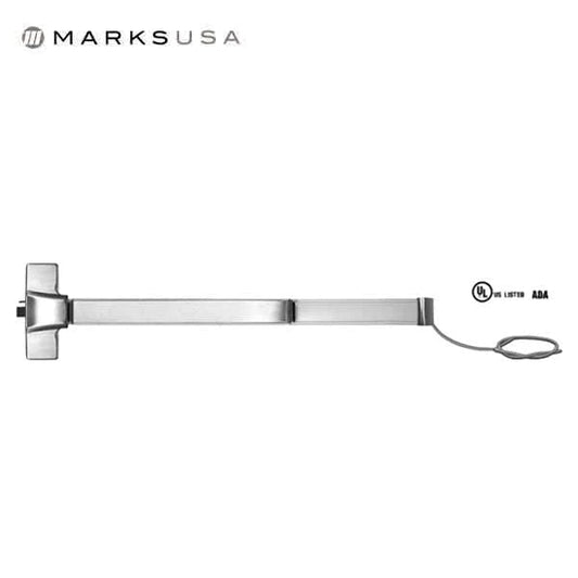 Marks USA - M9900ER - Rim Panic Exit Device - Electric Latch Retraction - Simultaneous Dogging - 32D Satin Stainless - 48" - Grade 1
