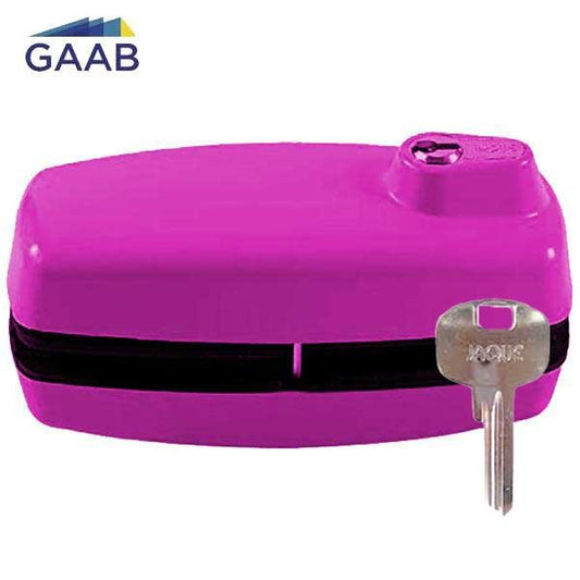 GAAB - T180 - Tempered Frameless Glass Door Lock - Reversible - 10 -12mm Doors - YALE Keyway - Pink