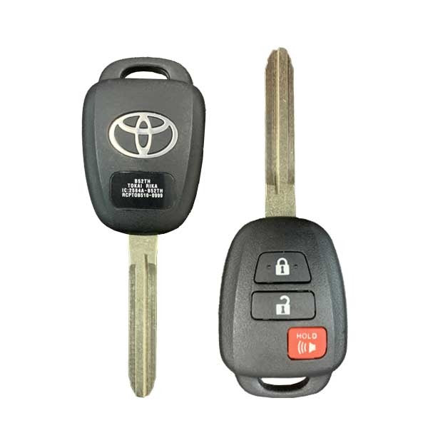 2015 Toyota Yaris / 3-Button Remote Head Key / PN: 2854A-B52TH (H CHIP) (CANADA) (OEM Refurb)