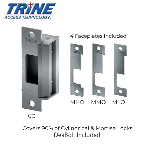 Trine - 4100DB - 4-7/8” Electric Strike - W/ Deadbolt - One Box Solution - Night Latch Function - Fire Rated ANSI - Optional finish - Grade 1