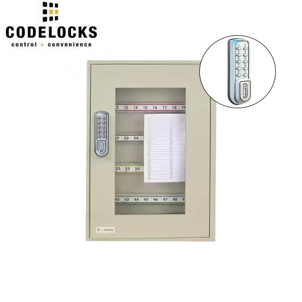 CodeLocks - Key Secure View Padlock Key Cabinet w/ KL1200 - Portable - IP54 - Heavy Duty - Keyless Access - Private & Public Function - Master & User - Optional Cabinet Size