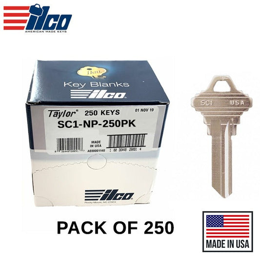Ilco - SC1-NP SCHLAGE Key Blank - 250 Pack