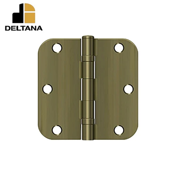 Deltana - 3-1/2" x 3-1/2" x 5/8" Radius Hinge - Ball Bearing - Optional Finish