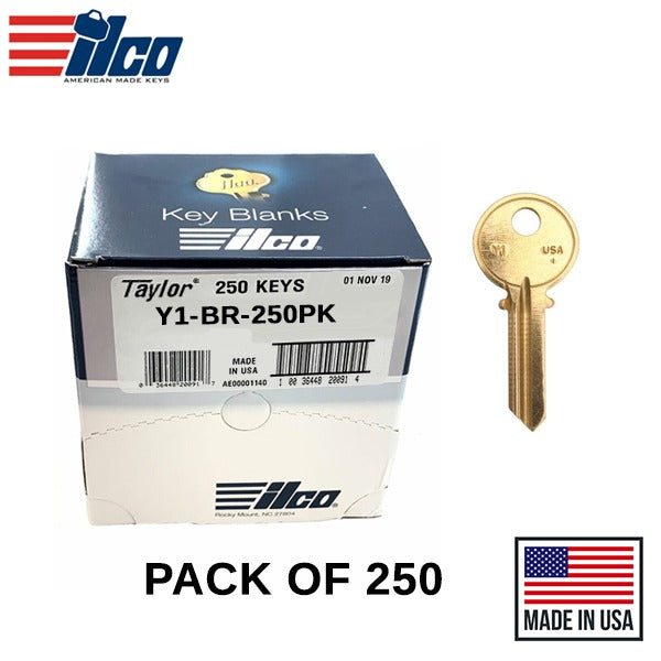 Ilco - Y1-BR YALE Key Blank - 250 Pack