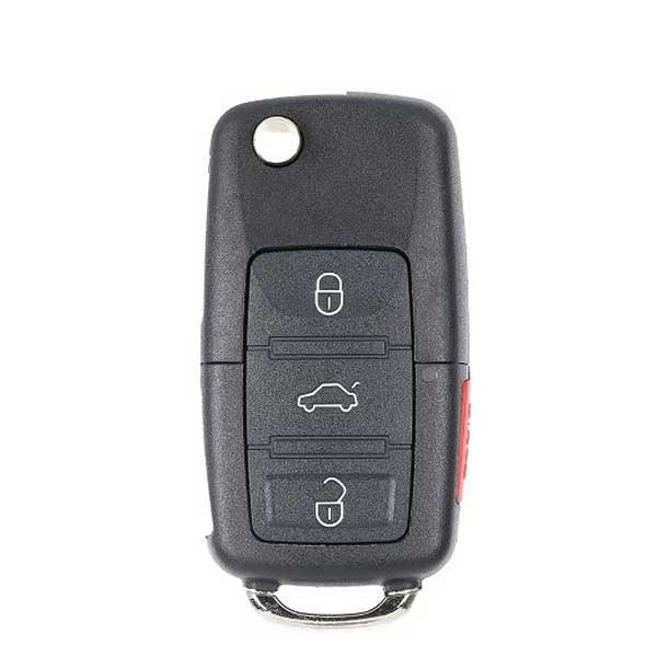 1998-2002 Volkswagen / 4-Button Flip Key / PN: NBG8137T / IJ0-959-753-F (AFTERMARKET)