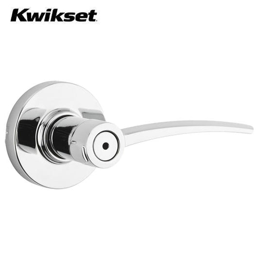 Kwikset - 730KTL - Katara Lever Set - Round Rose - 26 - Polished Chrome - Privacy - Grade 2