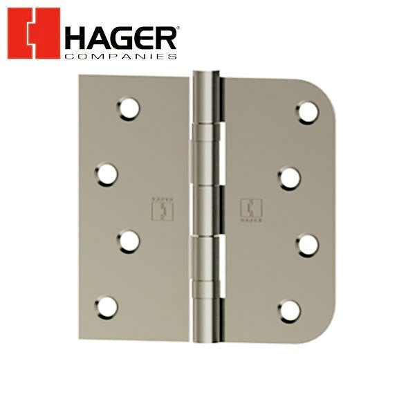 Hager - BB1816 - 5-Knuckle - Square Corners by 5/8" Radius - Ball Bearing - 4" x 4" - Optional Finish