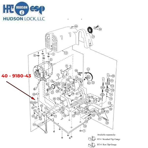 HPC - 9180-43 - Replacement Lever Rod for 9180MC Power Speedex Key Duplicator