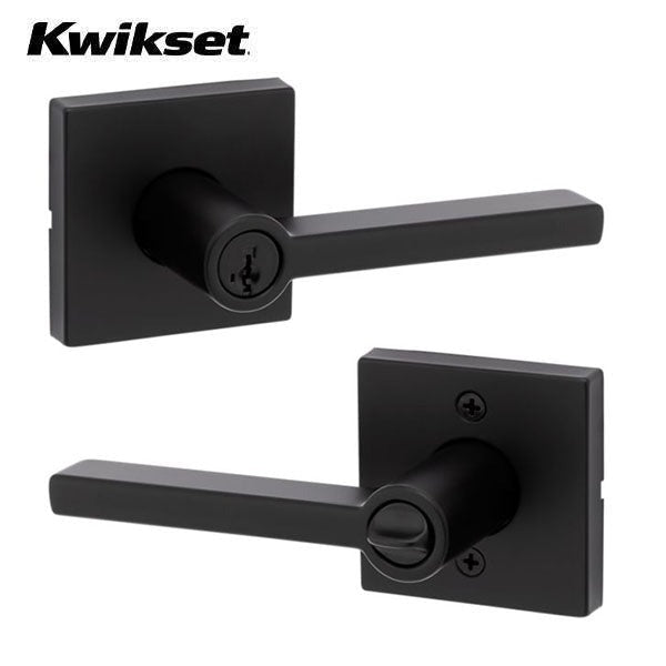 Kwikset - Halifax Lever Set - Square Rose - Optional Finish - Optional Function - SmartKey Technology - Grade 2