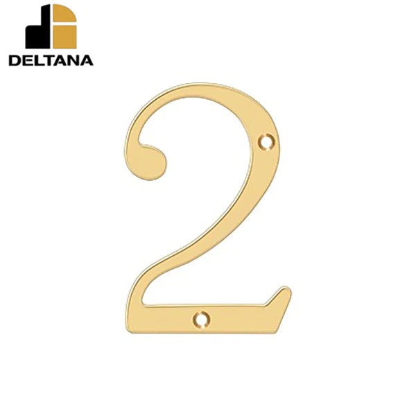 Deltana - 6" Numbers - Solid Brass - Optional Finish