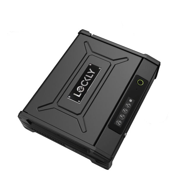 Lockly - PGV528W - Smart Safe - Digital Keypad - Biometric Fingerprint - Wi-Fi - Bluetooth App Controlled - Matte Black